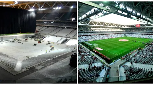 VIDEO | Transformarea fabuloasă a unui stadion de 282 de milioane de euro în teren de tenis: Arena unde va avea loc finala Cupei Davis