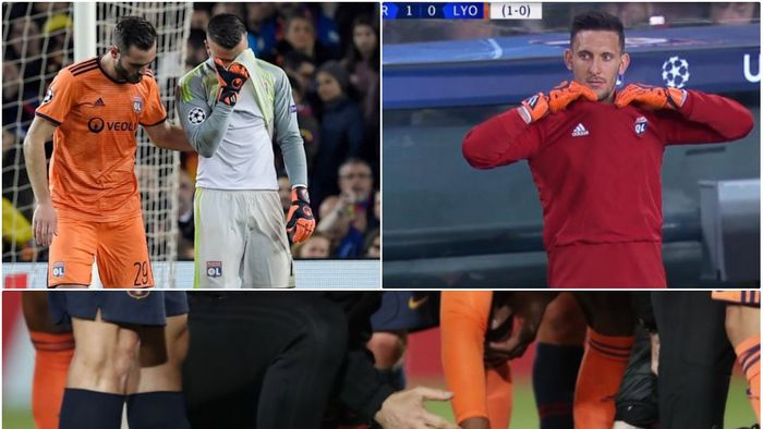 VIDEO | L-a imitat pe Kepa! Portarul lui Lyon a refuzat schimbarea în partida cu Barcelona. A jucat accidentat, a mai primit un gol și a fost convins să iasă de pe teren prea târziu