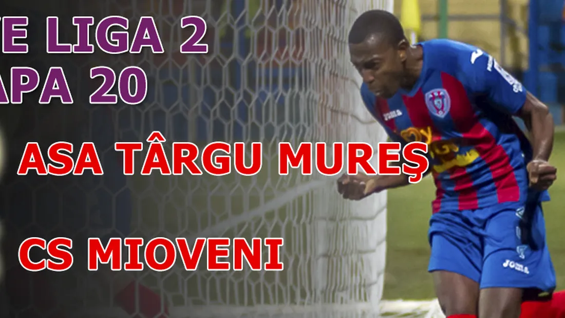 ASA Târgu Mureș - CS Mioveni 4-0** Verdeș îi face debutul frumos lui Falub