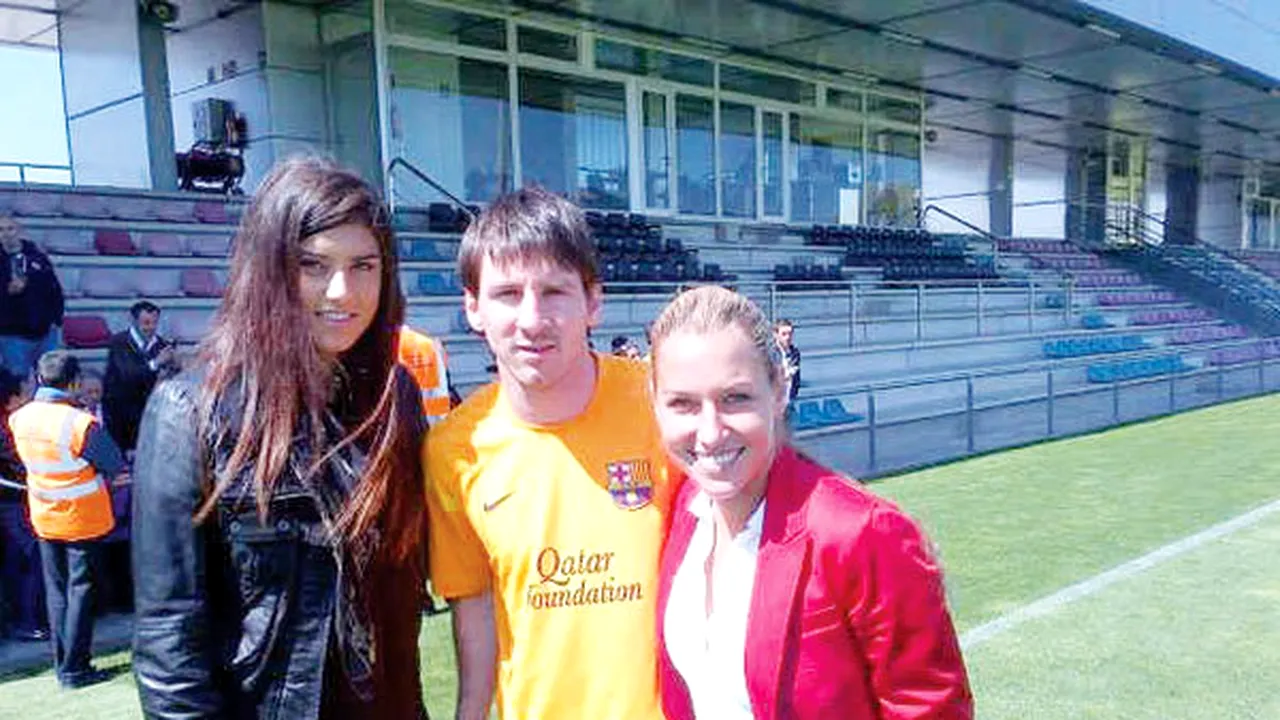 Sorana și extraterestrul!** Românca a fost la antrenamentul Barcelonei și nu a ratat ocazia să se pozeze cu starul Lionel Messi