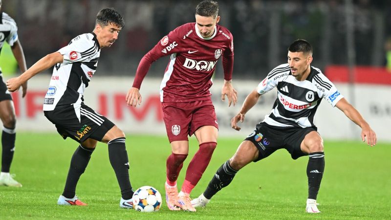Etapa Clujului în Superliga: care sunt cei 7 fotbaliști de la CFR și Universitatea nominalizați în primul 11 ideal al rundei dominate de remize