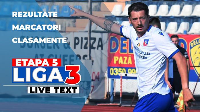 Etapa 5 Liga 3 | Liderul Înainte Modelu, spulberat acasă. Sporting Liești și Olimpic Zărneşti pierd și ele primele puncte în acest sezon. Scorul rundei intermediare, reușit de CS Păuleşti