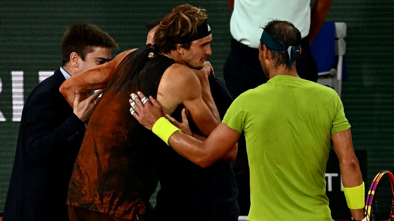 Rafael Nadal, prima reacție după accidentarea horror a lui Alexander Zverev și calificarea în a 14-a finală la Roland Garros: „Îmi e greu să vorbesc!