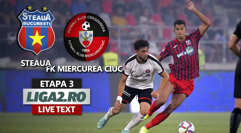 FK Miercurea Ciuc a umilit Steaua în Ghencea. Echipa lui Oprița a fost cu barele, cea a lui Dican a înscris la aproape toate șuturile pe poartă