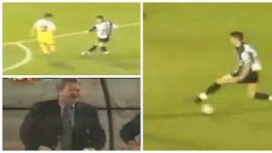 VIDEO: Un clip "pierdut" printre sutele de goluri date de Ronaldo! Prima reușită din cariera lui CR7. Reacția lui Boloni