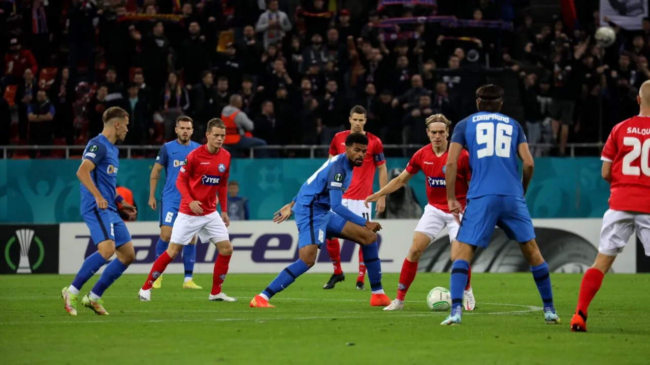 FCSB - Silkeborg 0-5, în etapa a 4-a din Conference League. Umilință istorică pentru elevii lui Nicolae Dică