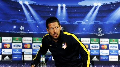 Simeone: „Vrem să ne bucurăm și de alte seri de Liga Campionilor”