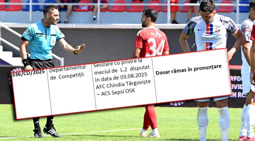 Chindia - Sepsi OSK, pe masa comisiei și la o lună de când s-a jucat meciul! Antrenorul Ilie Poenaru vrea toate punctele mai repede: ”Au greșit, să plătească!”