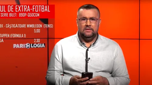 Biletul extra fotbal al acestui weekend, cotă fabuloasă de 50, din doar 4 evenimente, din tenis, Formula 1, polo pe apă și snooker! | VIDEO PARIOLOGIA