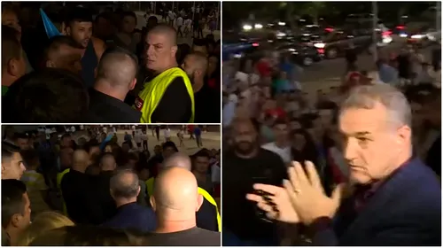 FOTO | Scandal cu Becali la porțile Arenei Naționale! Finanțatorul FCSB „a intrat” în fani după ce a fost înjurat
