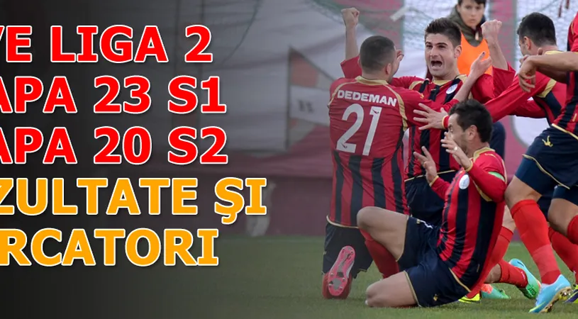 Iașiul a făcut show, FC Clinceni a câștigat dramatic în 90+6.** Metalul s-a impus în fața Gloriei, iar Vâlcea a pierdut la Satu Mare