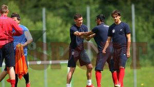 FOTO** Steliștii se antrenează cu zâmbetul pe buze!