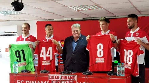 Dinamo și-a prezentat ultimele patru transferuri, iar Iuliu Mureșan anunță: „Mai avem discuții!”