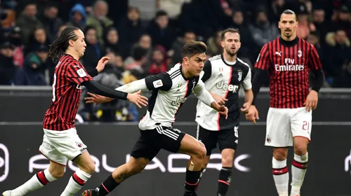Juventus – Milan 0-0 | Video Online în semifinalele Cupei Italiei. Ronaldo a ratat un penalty