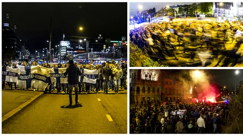 GALERIE FOTO | Cum se pregătesc suporterii finlandezi înainte de meci. Marșul impresionant care a precedat partida contra României