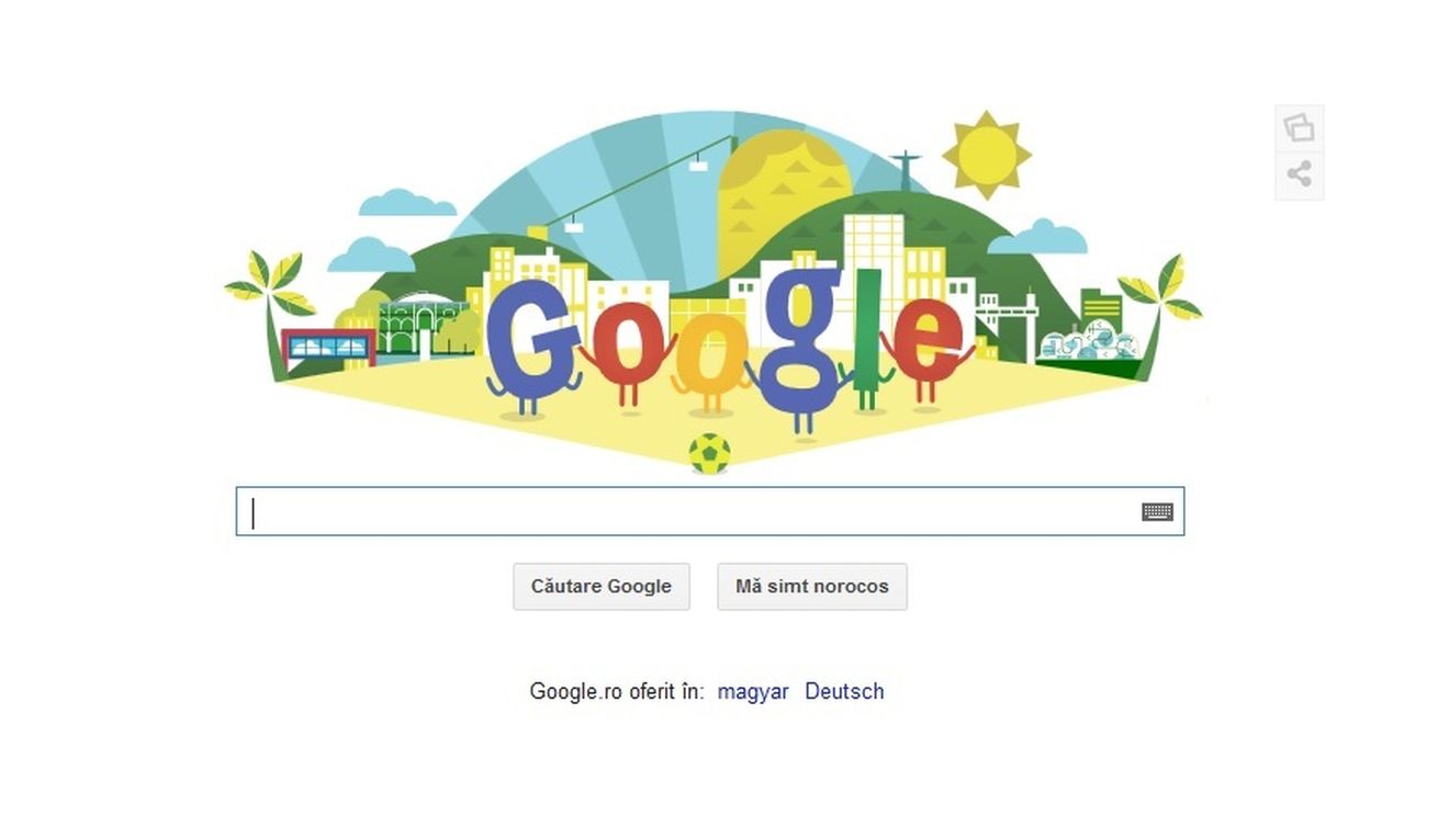 Campionatul Mondial de Fotbal 2014, celebrat astăzi de Google printr-un Doodle special