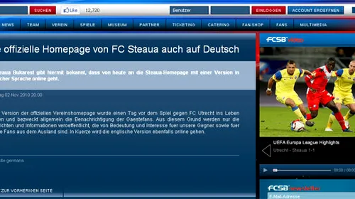 E greu cu olandeza?** Steaua oferă informații în limba germană suporterilor lui Utrecht! :)