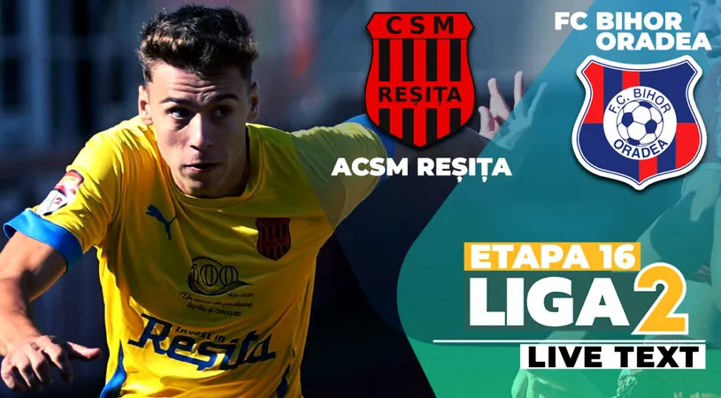 FC Bihor învinge în Valea Domanului și scoate ACSM Reșița în afara locurilor calificabile în play-off. Arbitrajul cărășeanului Roman, exemplar