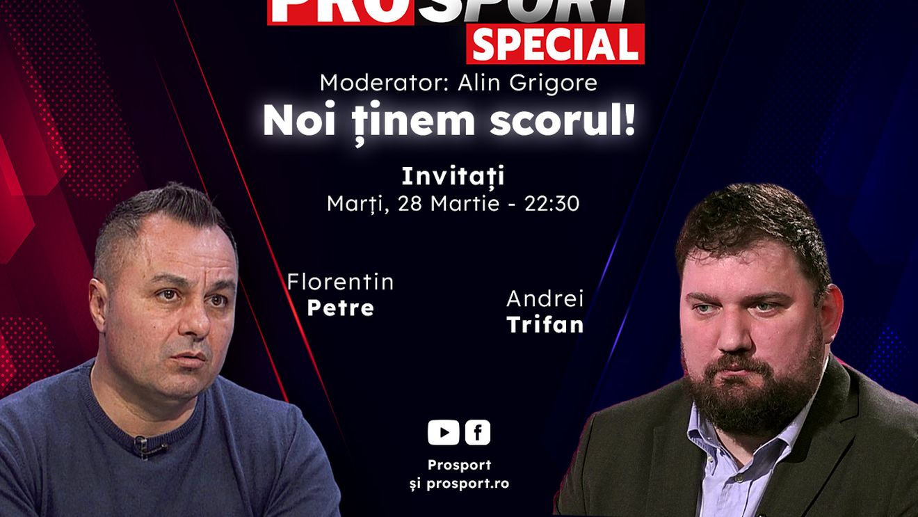 Comentăm împreună la ProSport Special meciul România - Belarus din preliminariile EURO 2024 alături de Florentin Petre și Andrei Trifan