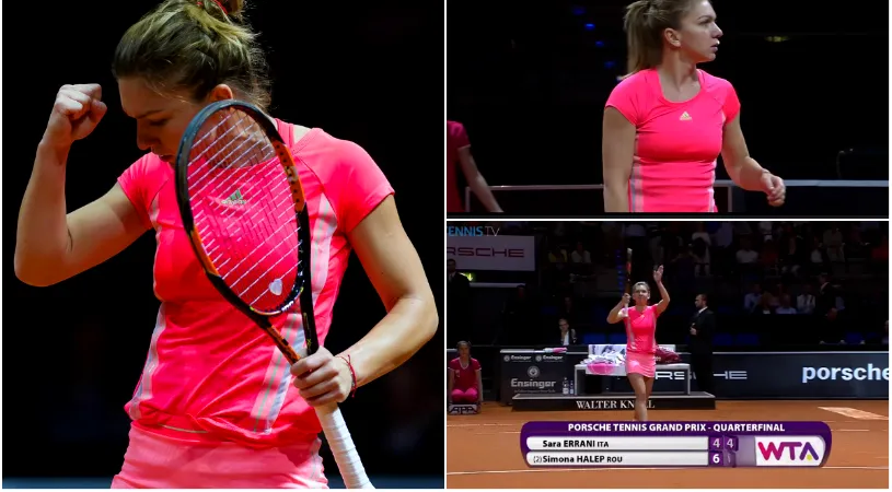 Halep s-a calificat în semifinale la Stuttgart! Distracție pe serviciul lui Errani: 6-4, 6-4. Urmează Caroline Wozniacki