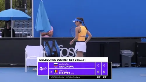 Sorana Cîrstea, victorie fabuloasă cu 6-0, 6-0 în primul ei meci din 2022! Încă un succes românesc pe tablourile principale de la Melbourne | VIDEO