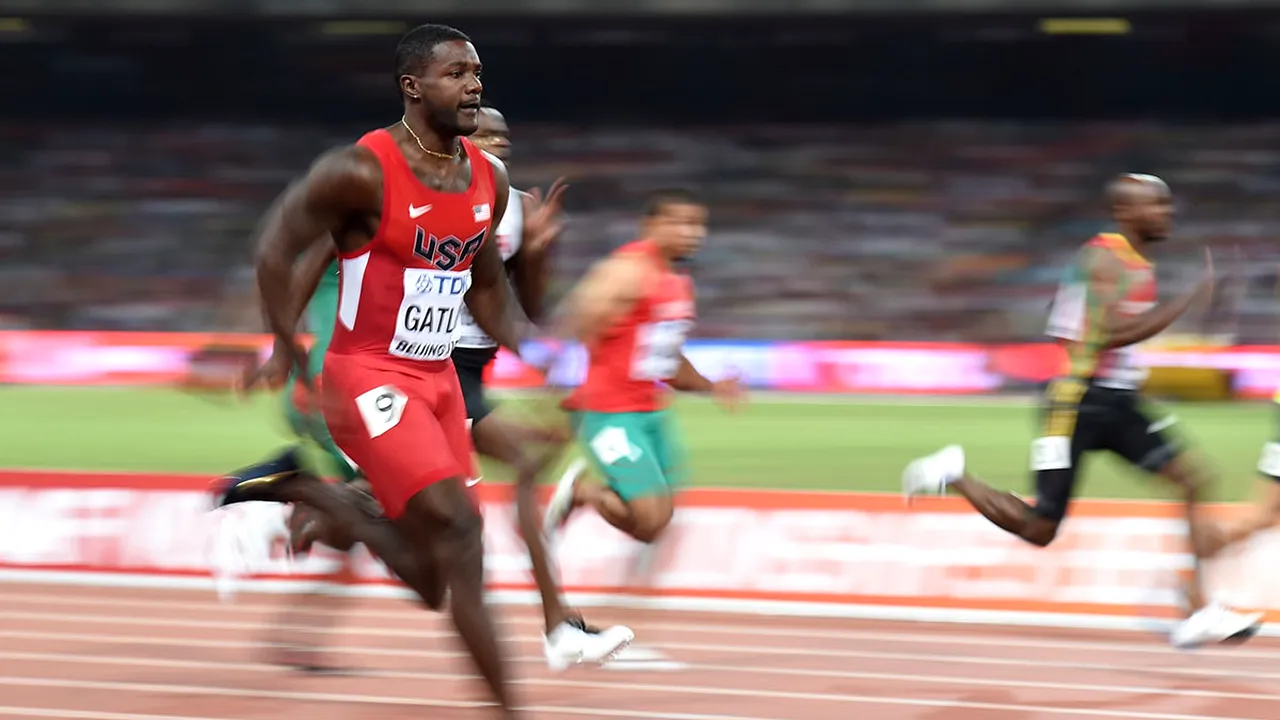 Justin Gatlin a sprintat spre cel mai bun timp al sezonului la 