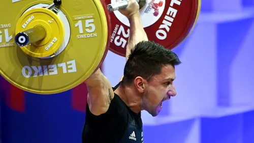 Valentin Iancu, medaliat cu argint la Campionatele Europene de Haltere! Performanță remarcabilă bifată la stilul aruncat, categoria 61 de kilograme