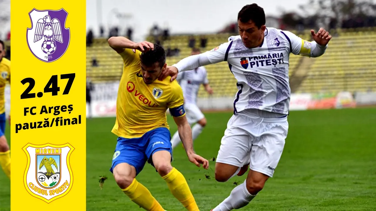 Din Trivale vin câștigurile! Două pariuri care transformă derby-ul FC Argeș  - Mioveni într-o „mină de aur”
