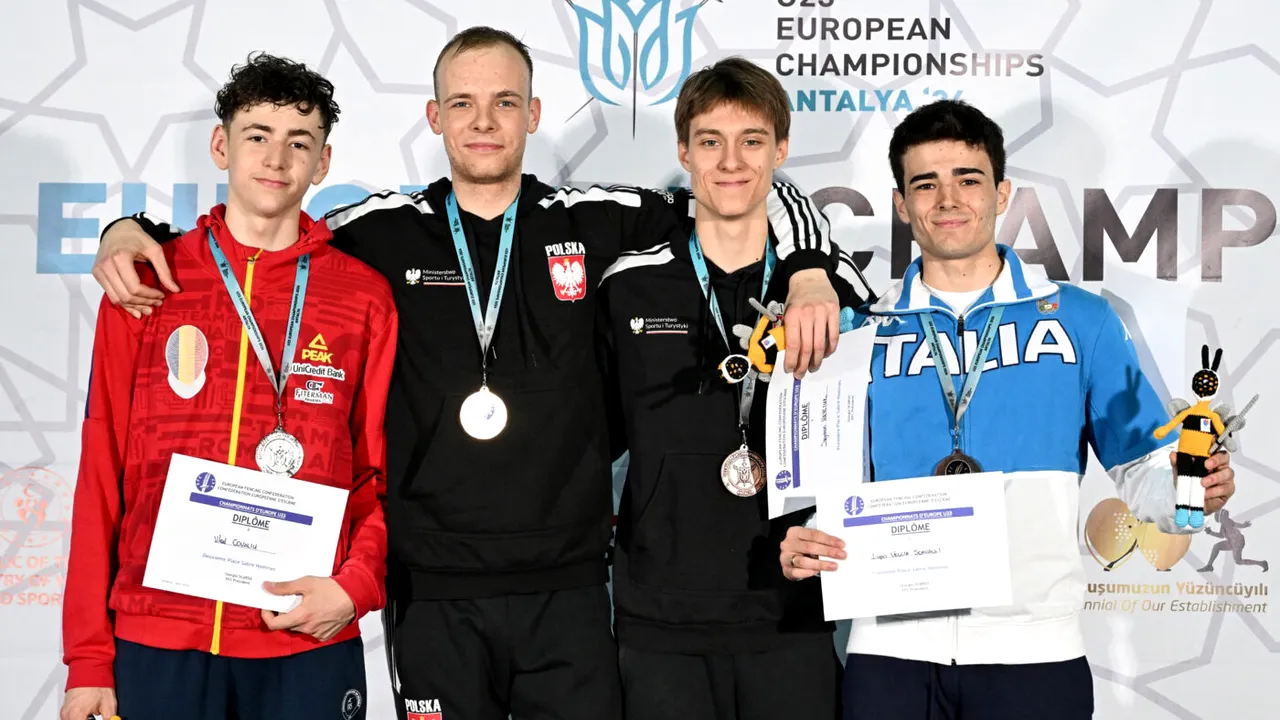 Vlad Covaliu, performanță senzațională la 18 ani: a luat medalia de argint la sabie, la Campionatul European U23 de scrimă