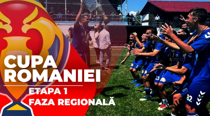 A început Cupa României, sezonul 2025/26. În prima etapă din Faza Regională, două echipe s-au impus cu scorul de 7-0