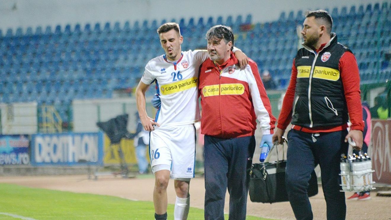Verdict dur pentru accidentarea lui Răzvan Oaidă din meciul cu Viitorul. Enache spune cât va lipsi mijlocașul: "Ca să fiu realist..."