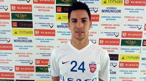 OFICIAL | FC Botoșani a transferat un mijlocaș argentinian: „Voi avea nevoie de o perioadă de acomodare”