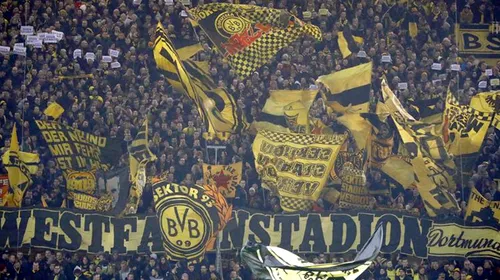 IMAGINEA ZILEI | Suporterii Stelei au ajuns în galeria lui Dortmund. Bannerul afișat în timpul Supercupei Germaniei