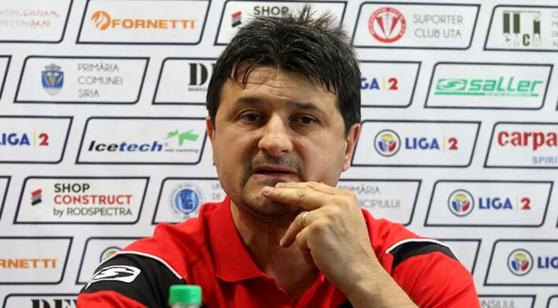 UTA s-a făcut de râs la Afumați.** Adrian Falub n-a putut schimba nimic în două zile: 
