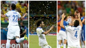 GALERIE FOTO | Samaras, eroul grecilor după ce a marcat golul calificării în ultima secundă a meciului cu Coasta de Fildeș