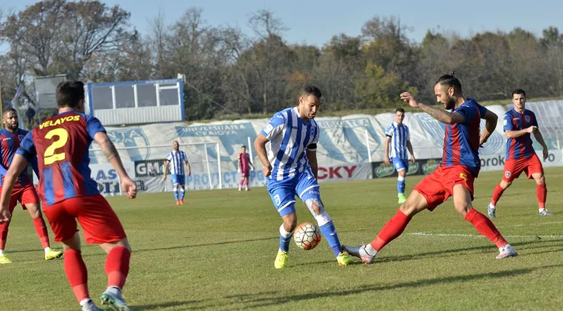 1-1 pentru ASA în Bănie, într-un duel de play-off. Mureșenii au avantajul meciurilor directe în fața Craiovei