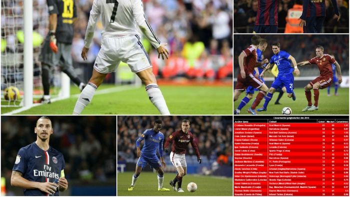Cei mai buni marcatori din 2014: 6. Benzema-35 de goluri, 5. Kabaev-38 de goluri, 4. Zahavi-40 de goluri. Toată lista, AICI
