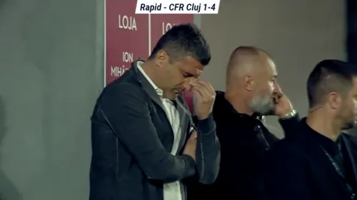 De la episodul cu mascații nu a mai fost Daniel Niculae așa de groggy! Președintele Rapidului, devastat de meciul groaznic cu CFR Cluj, 1-4!