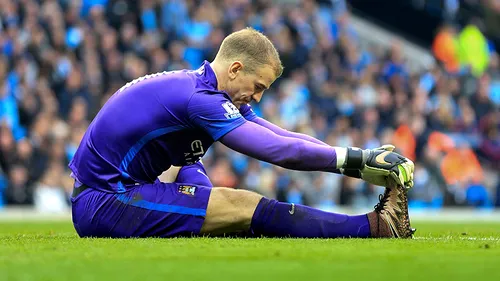 IMAGINEA SERII | Niciun pericol pentru poarta lui Manchester City. Cum a fost surprins Joe Hart în timpul meciului cu Steaua