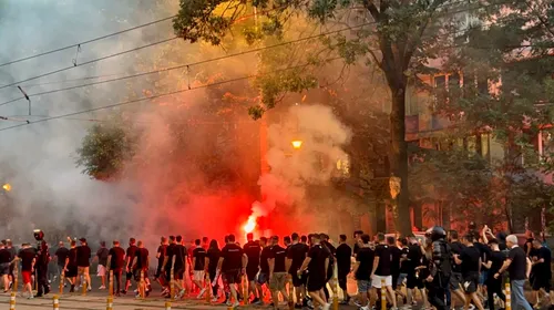 Ultrașii lui Dinamo au luat cu asalt Giuleștiul! Imagini de senzație cu PCH în drum către stadion înaintea derby-ului cu Rapid | VIDEO