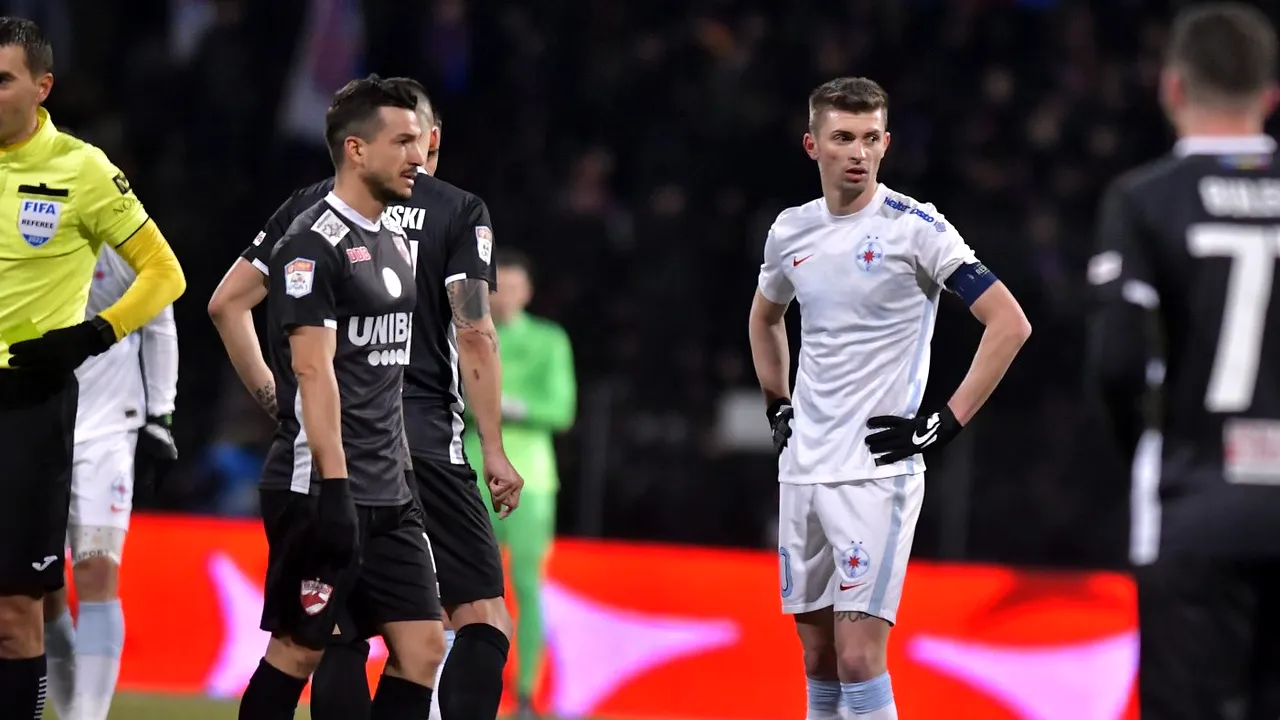 Gigi Becali și-a pierdut răbdarea! Florin Tănase, înlocuit la pauza meciului Dinamo - FCSB! Încă un fotbalist a ieșit după 45 de minute