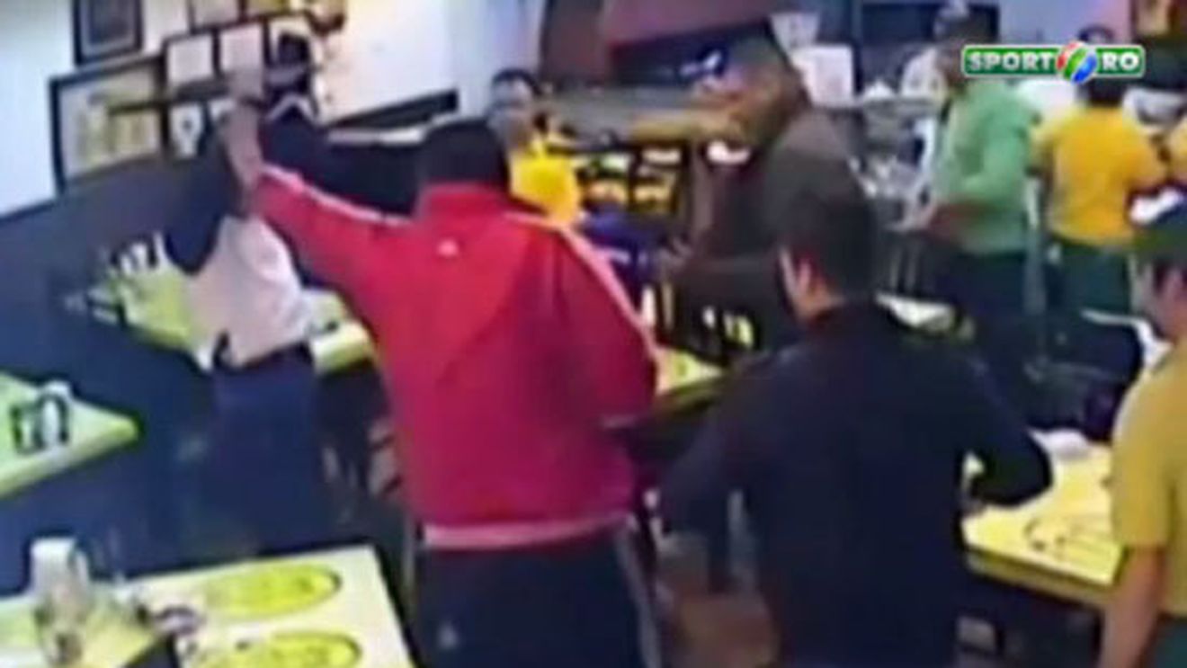 VIDEO Bătaie ca-n filme** într-un fast-food din Capitală! Un alt sportiv, la un pas să-și piardă viața