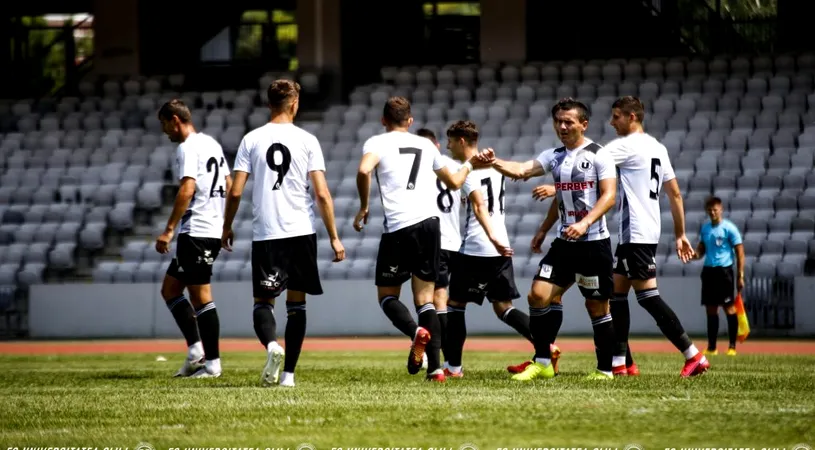 FOTO | Cantonament finalizat cu victorie la scor pentru ”U” Cluj! A învins clar SCM Zalău, într-o partidă în care Erik Lincar a rulat tot lotul