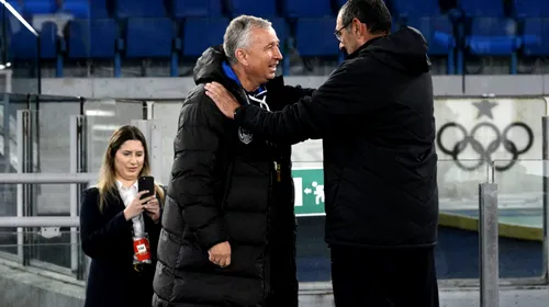 Ce a discutat Dan Petrescu cu Maurizio Sarri la finalul partidei de pe Stadio Olimpico din Roma: „E un mare antrenor”