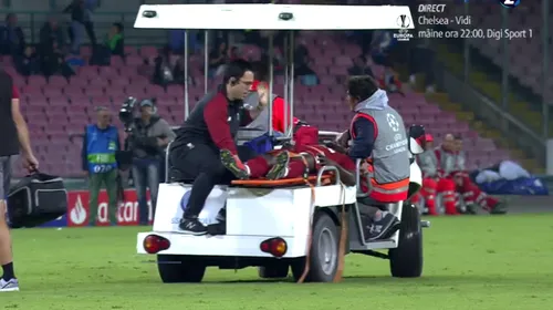 Probleme pentru Klopp! FOTO | Una dintre vedetele lui Liverpool a părăsit terenul pe targă în timpul meciului cu Napoli