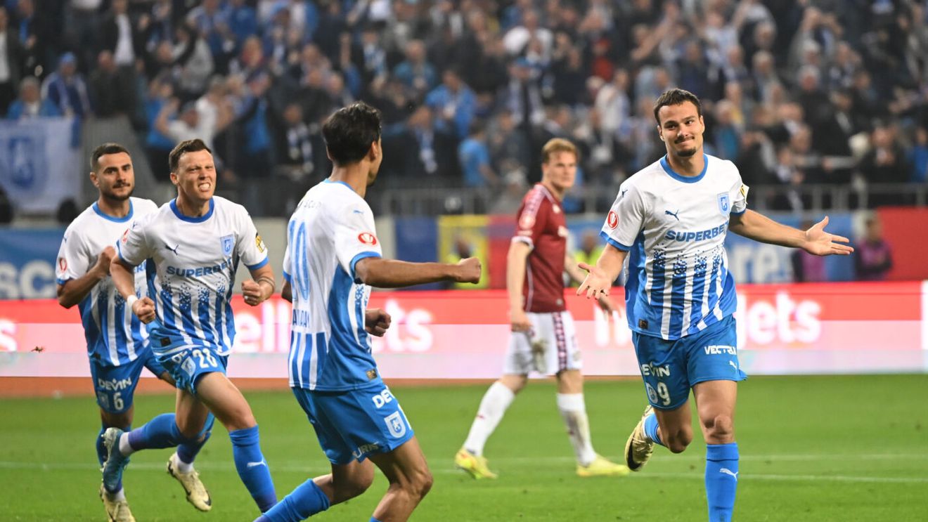 Oltenia se luminează: Universitatea Craiova trece, la limită, de Rapid și se lipește de liderul „U” Cluj. Rapid predă pretențiile la titlu!