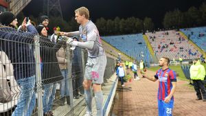 FOTO | Gest frumos făcut de jucătorii Stelei înainte de meciul cu CFR, cu ocazia zilei de 8 martie