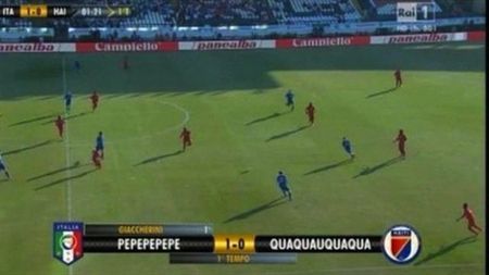 Gafă inexplicabilă a unei televiziuni italiene! FOTO Bonus: cum a jucat Spania în "12" amicalul cu Irlanda