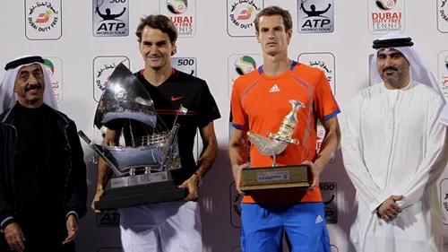 Roger Federer a câștigat Turneul din Dubai, după ce l-a învins în două seturi pe Andy Murray!** E cel de-al 72-lea titlu din cariera elvețianului
