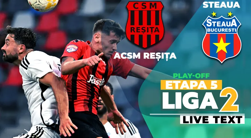 Steaua câștigă lejer în Valea Domanului și se apropie amenințător de liderul Ligii 2. ACSM Reșița, la un nou joc modest pe teren propriu